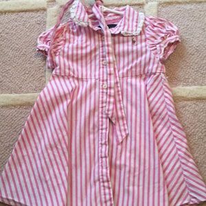 EUC Ralph Lauren Pink/White Dress 9M